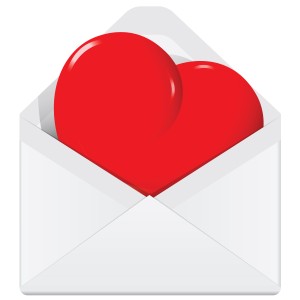 heart in envelope